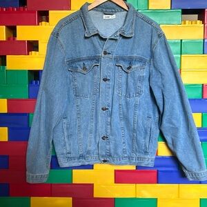 Elia Cher oversized light blue denim jacket size L